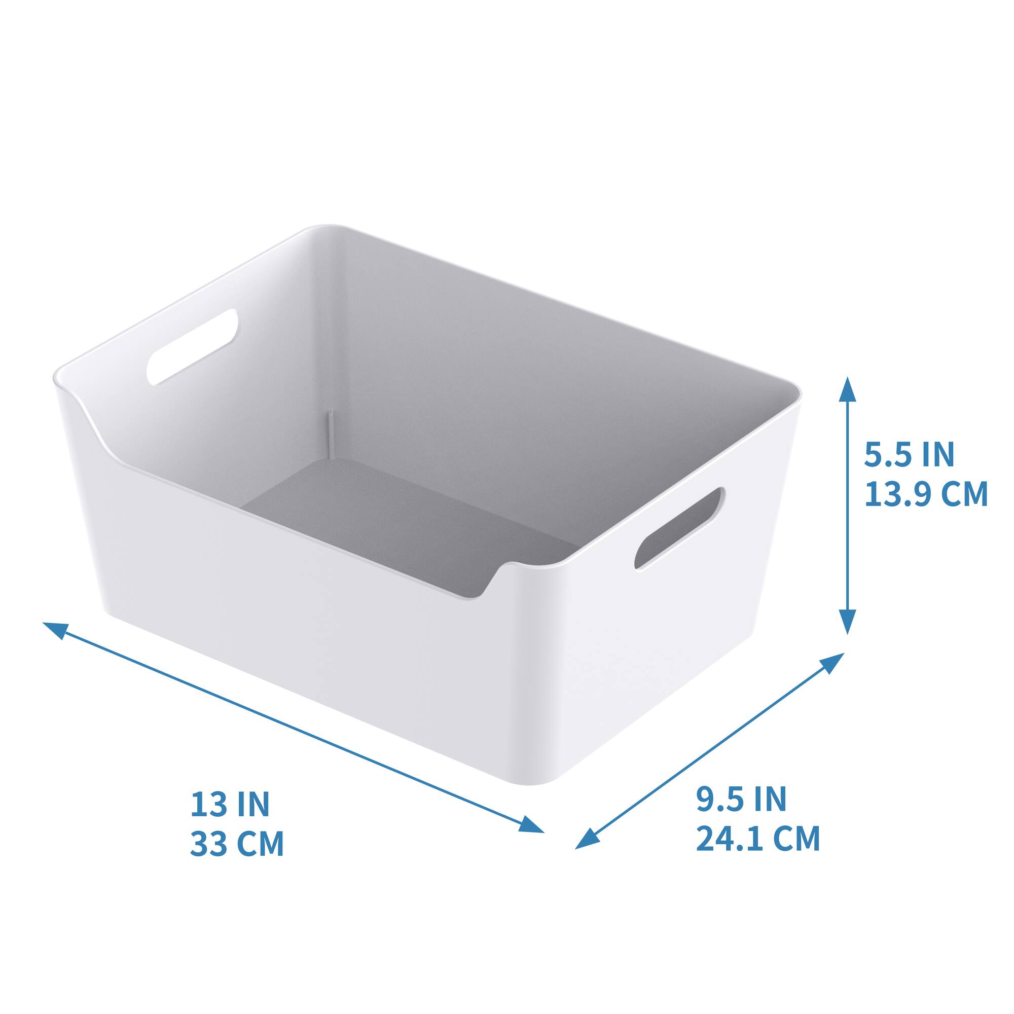Large White Open Storage Bin by Simply Tidy